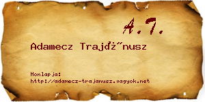 Adamecz Trajánusz névjegykártya